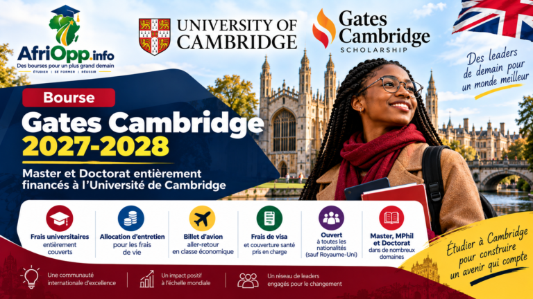 Bourse Gates Cambridge 2027-2028 : Master et Doctorat entièrement financés à l’Université de Cambridge